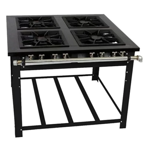 Fogão Industrial 4 Bocas 40X40 P9 QD Master BP Cristalaço