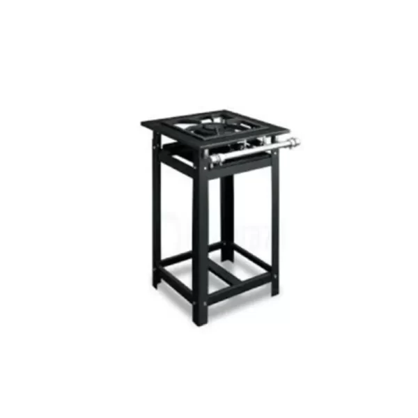 Fogão Industrial 1 Boca Queimador Duplo Cristal Aço 40x40cm Master